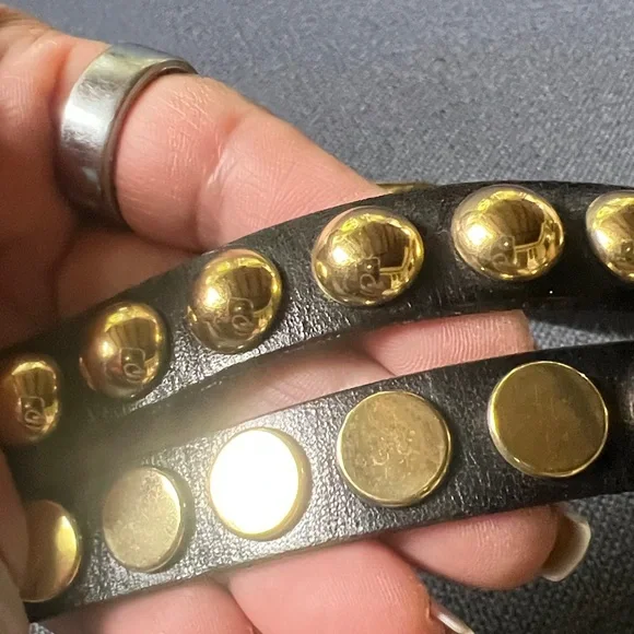 Linea Pelle Double Grommet Leather Belt - Picture 6 of 6